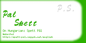 pal spett business card